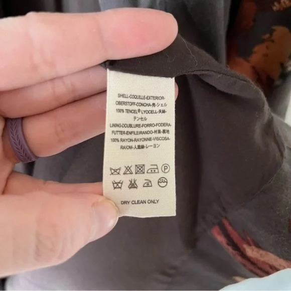 FREE People Slim Kimono in Brown Floral S Longline Open Front Boho Bohemian - Picture 8 of 8